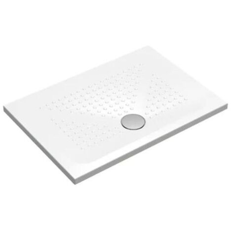 Piatto doccia 70x100 h.3,5 in ceramica bianco lucido Rebel di
