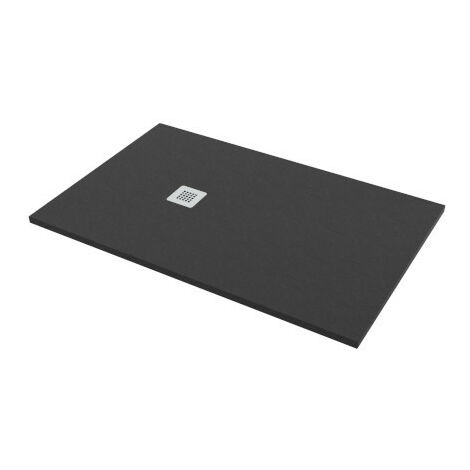 Piatto doccia 70x130 h.2,8 in marmo resina effetto pietra nero