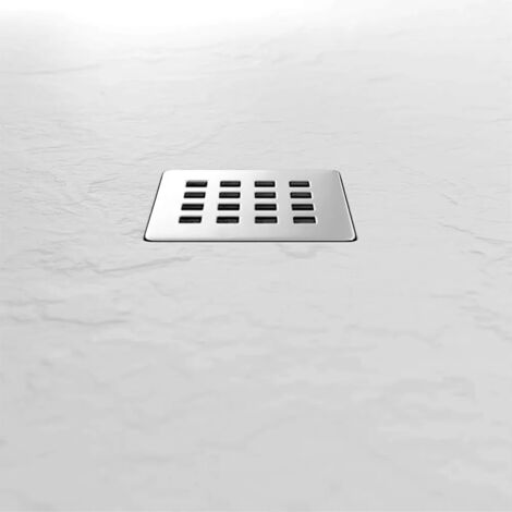 Piatto doccia 70x140 cm bianco effetto pietra in resina riducibile Karen