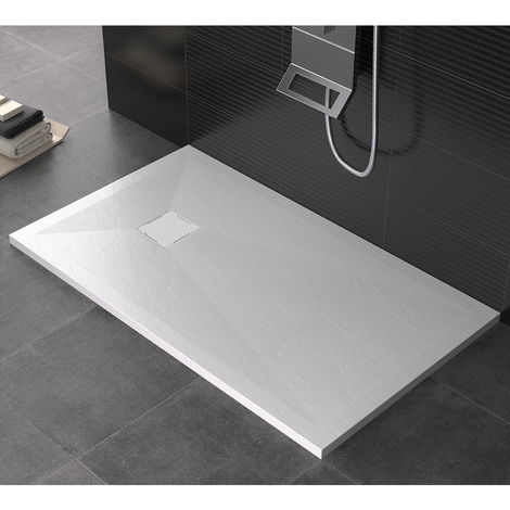 Piatto Doccia Rettangolare 70 X 140.Piatto Doccia 70x140 Cm In Pietra Maier Aura Bianco