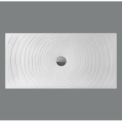 Piatto doccia 70x140 h.5,5 in ceramica bianco lucido Water Drop