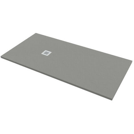 Piatto doccia 70x170 h.2,8 in marmo resina effetto pietra grigio