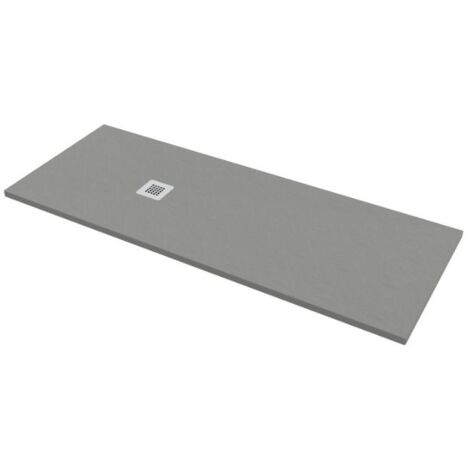 Piatto doccia 70x190 h.2,8 in marmo resina effetto pietra grigio