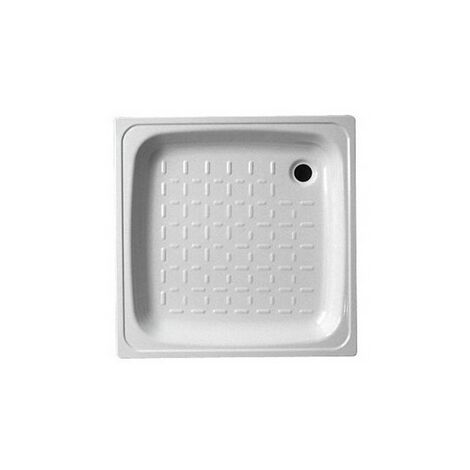 Piatto doccia 70x70 cm in acciaio bianco