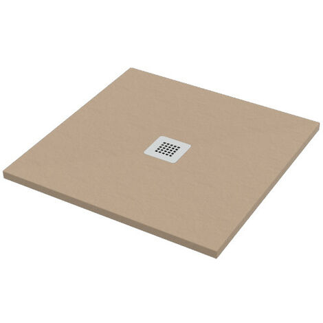 Piatto doccia 70x70 h.2,8 in marmo resina effetto pietra sabbia