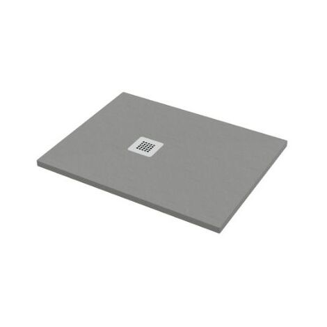 Piatto doccia 70x80 h.2,8 in marmo resina effetto pietra grigio