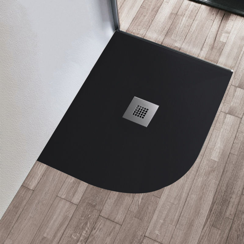 Piatto Doccia Semicircolare 80 X 100.Piatto Doccia 70x90 90x70 80x100 100x80 Nero Ardesia Mineral Marmo Semicircolare Tondo Rettangolare 3cm Misura 70x90 Angolo Destro Sec Dx N 079