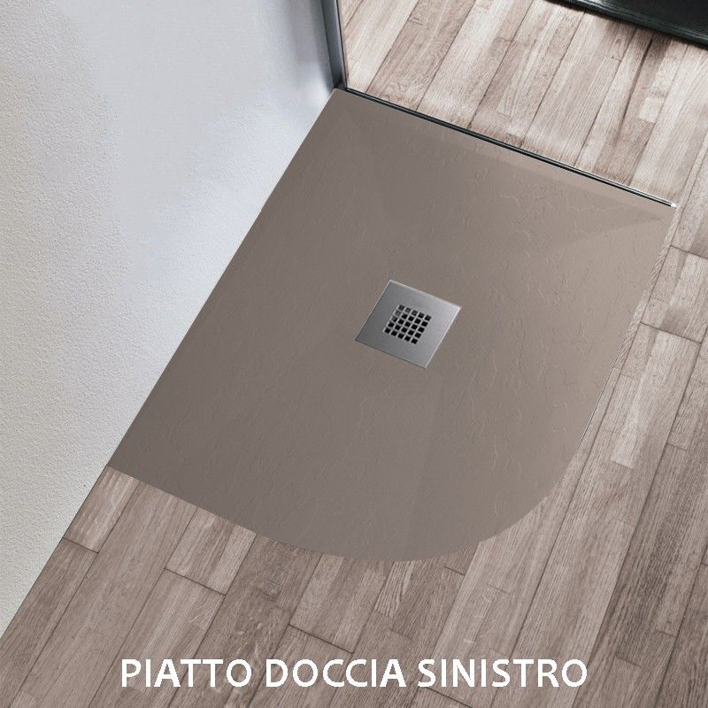 Piatto Doccia Semicircolare 70x90 Sinistro.Piatto Doccia 70x90 90x70 80x100 100x80 Sabbia Ardesia Mineral Marmo Semicircolare Tondo Rettangolare 3cm Misura 70x90 Angolo Destro Sec Dx S 079