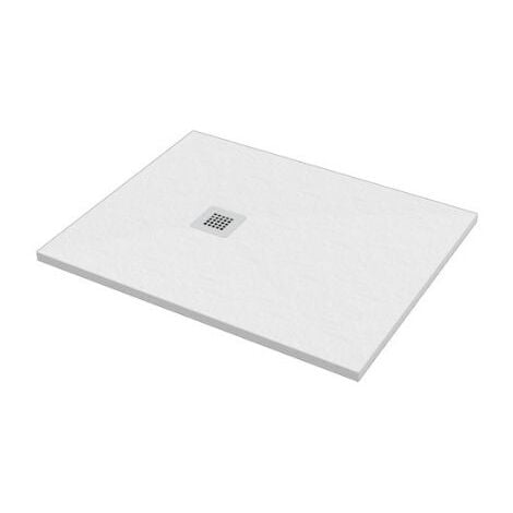 BAGNO EXPERT Piatto doccia 75x100 h.2,8 in marmo resina effetto pietra bianco