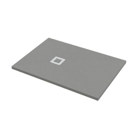 Piatto doccia 75x100 h.2,8 in marmo resina effetto pietra grigio