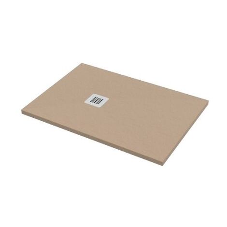 Piatto doccia 75x100 h.2,8 in marmo resina effetto pietra sabbia