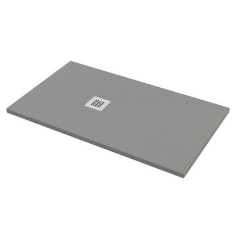 Piatto doccia 75x110 h.2,8 in marmo resina effetto pietra grigio