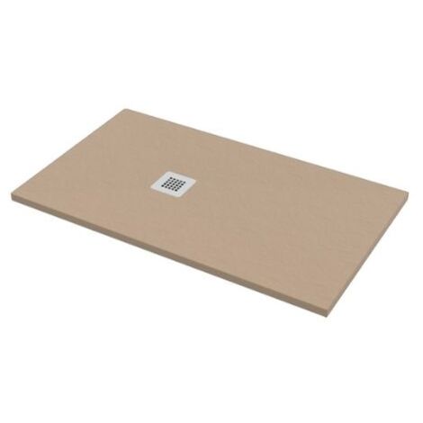 Piatto doccia 75x120 h.2,8 in marmo resina effetto pietra sabbia