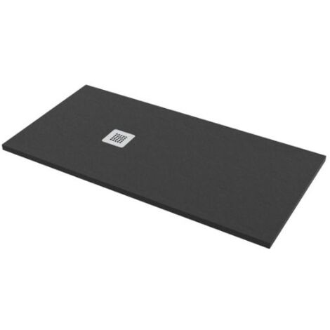 Piatto doccia 75x140 h.2,8 in marmo resina effetto pietra nero