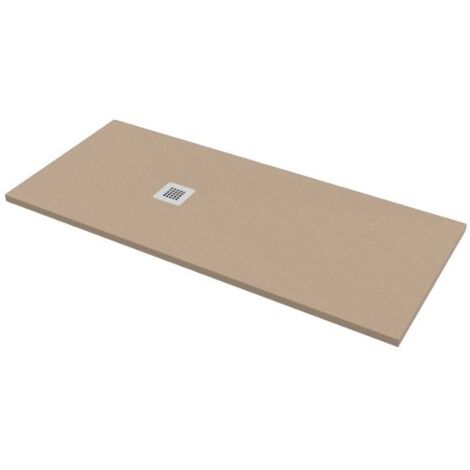 Piatto doccia 75x160 h.2,8 in marmo resina effetto pietra sabbia