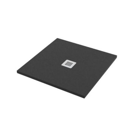 Piatto doccia 75x75 h.2,8 in marmo resina effetto pietra grafite