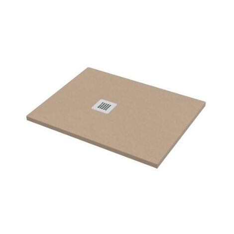 Piatto doccia 75x90 h.2,8 in marmo resina effetto pietra sabbia