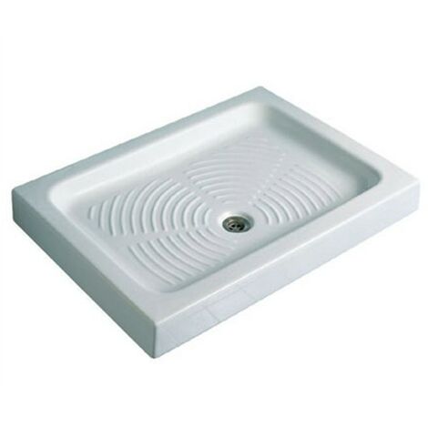 Piatto doccia 80x100 Ceramica H11,5 Azzurra Stella bianco lucido