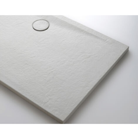Piatto doccia 80x100 h=4 cm in ceramica bianco opaco