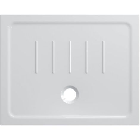 Piatto doccia 80x100 h.4,5 in ceramica bianco lucido Docciaviva