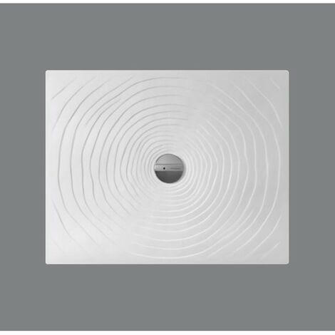 Piatto doccia 80x100 h.5,5 in ceramica bianco lucido Water Drop