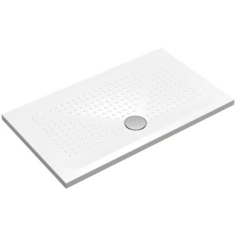 Piatto doccia 80x120 h.3,5 in ceramica bianco lucido Rebel di