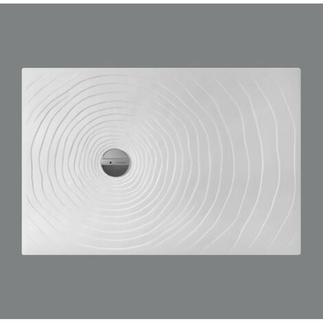 Piatto doccia 80x120 h.5,5 in ceramica bianco lucido Water Drop