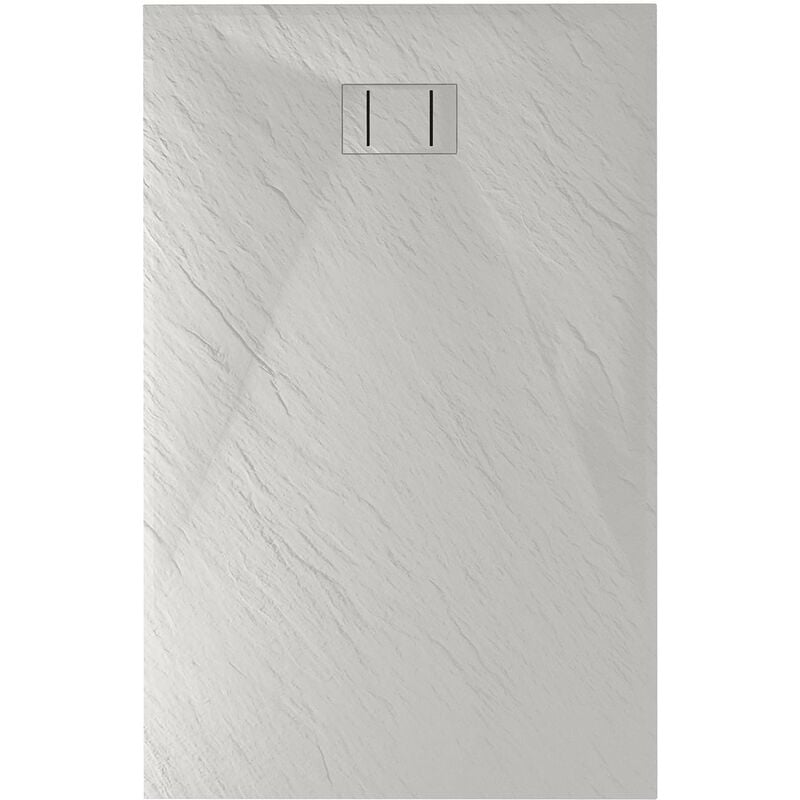 Piatto doccia bianco effetto pietra mod. Blend 80x100 cm rettangolare