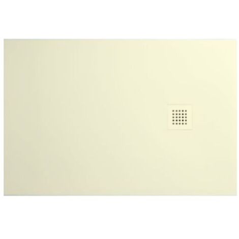 Piatto doccia 80x140 h.3 in ceramica avorio opaco Ceramic.30 di