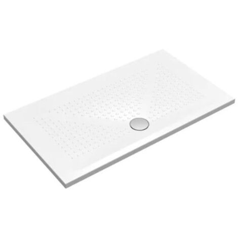 Piatto doccia 80x140 h.3,5 in ceramica bianco lucido Rebel di