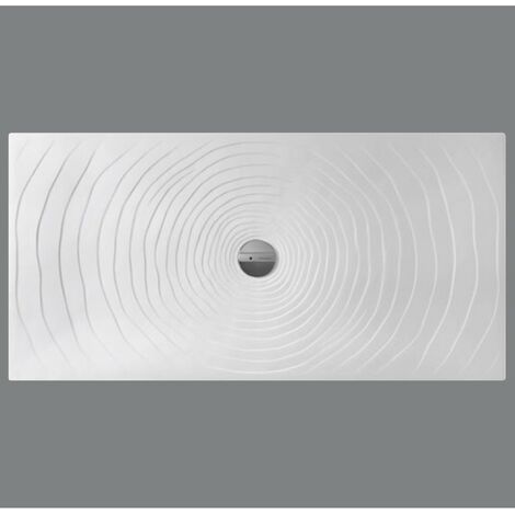 Piatto doccia 80x160 h.5,5 in ceramica bianco lucido Water Drop