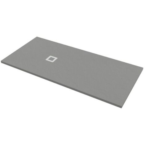 Piatto doccia 80x190 h.2,8 in marmo resina effetto pietra grigio