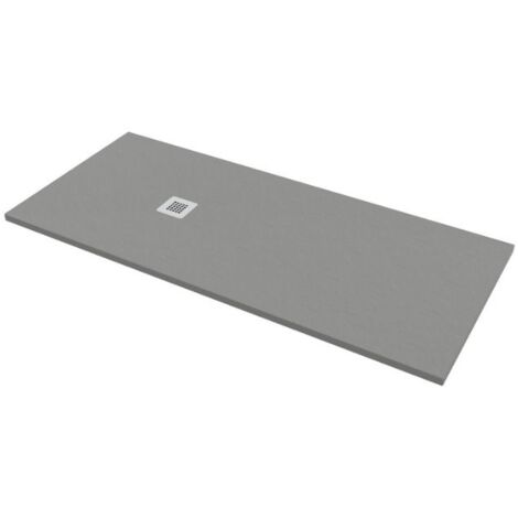 Piatto doccia 80x200 h.2,8 in marmo resina effetto pietra grigio