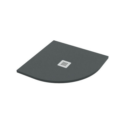 Piatto doccia 80x80 h.2,8 angolare in marmo resina effetto pietra
