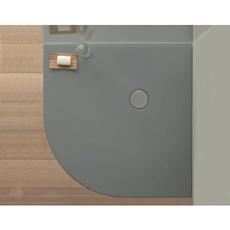 Piatto doccia 80x80 h.3 angolare in acrilico grigio velvet di