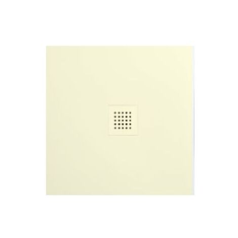 Piatto doccia 80x80 h.3 in ceramica avorio opaco Ceramic.30 di