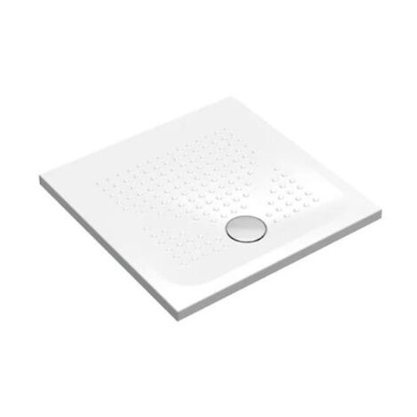 Piatto doccia 80x80 h.3,5 in ceramica bianco lucido Rebel di