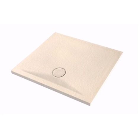 Piatto doccia 80x80 h.4 in ceramica beige Pietraceramica di