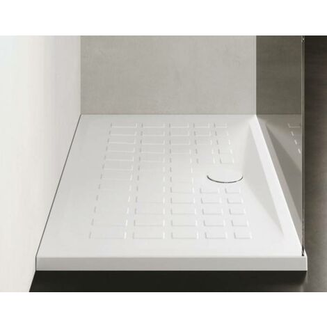 Piatto doccia 80x80 h.4 in ceramica bianco lucido Cube di