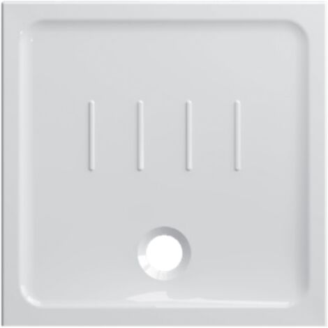 Piatto doccia 80x80 h.4,5 in ceramica bianco lucido Docciaviva di