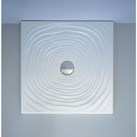 Piatto doccia 80x80 h.5,5 in ceramica bianco lucido Water Drop di