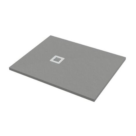 Piatto doccia 80x90 h.2,8 in marmo resina effetto pietra grigio