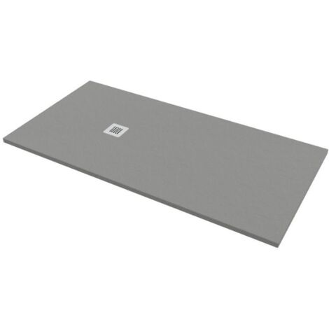 Piatto doccia 90x200 h.2,8 in marmo resina effetto pietra grigio