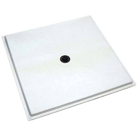 INCANTHOO Piatto Doccia 90x90 cm Ideale Per Disabili - Acrilico - Installazione Filo Pavimento - Antiscivolo - Piletta Inclusa