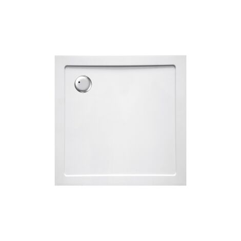 Piatto doccia 90x90 cm quadrato ribassato EASYFLAT resina H3.5 cm MONACO Bianco
