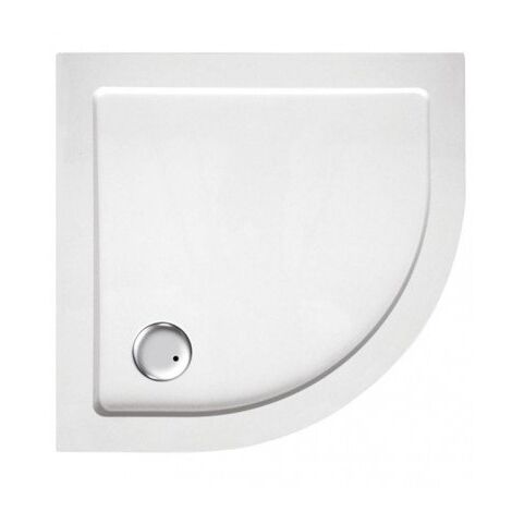Piatto doccia 90x90 cm semicircolare ribassato EASYFLAT resina H3.5 cm MONACO Bianco