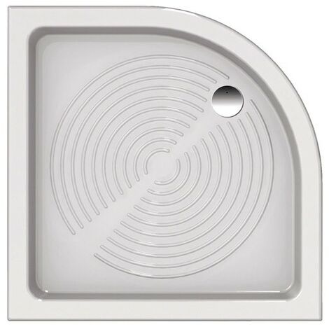 Piatto doccia 90x90 h.11 angolare in ceramica bianco lucido