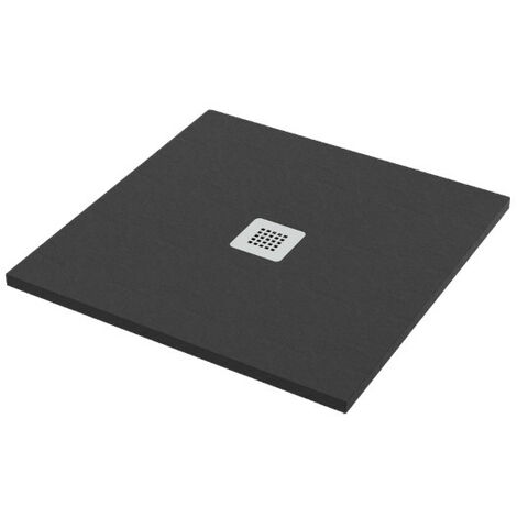 Piatto doccia 90x90 h.2,8 in marmo resina effetto pietra nero