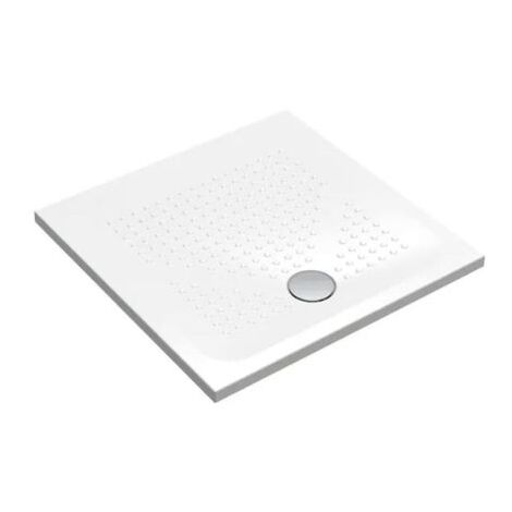 Piatto doccia 90x90 h.3,5 in ceramica bianco lucido Rebel di