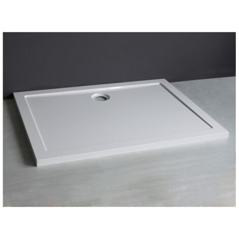 Piatto Doccia Acrilico 70X90CM 5cm Rettangolare Bianco con Piletta